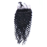 Deep Curly 4x4 Virgin Human Hair Natural Black Closure