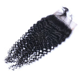 Deep Curly 4x4 Virgin Human Hair Natural Black Closure