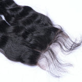 Natural Curly 4x4 Virgin Human Hair Natural Black Closure