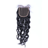 Natural Curly 4x4 Virgin Human Hair Natural Black Closure