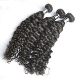 Bundle Deals With Closure Italy Curly Virgin Human Hair Natural Black