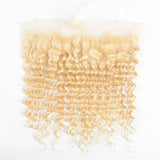 #613 Deep Wave 13x4 Human Hair Blonde Frontal