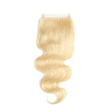 #613 Body Wave 4x4 Human Hair Blonde Closure