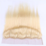 #613 Straight 13x4 Human Hair Blonde Frontal