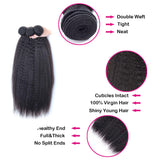 Bundle Deals Kinky Straight Virgin Human Hair Natural Black