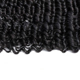 Bundle Deals With Frontal Deep Curly Virgin Human Hair Natural Black