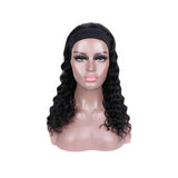 Loose Deep Wave Glueless Headband Wig Natural Black 180% Density