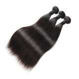 Bundle Deals With Frontal Straight Virgin Human Hair Natural Black